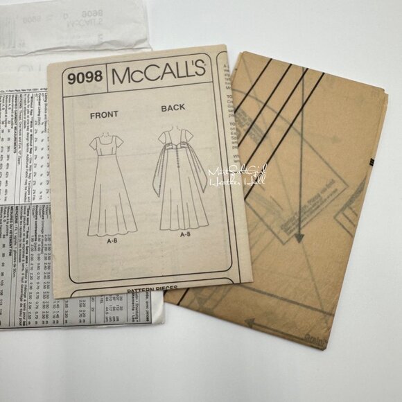 McCall's 9098 Evening Elegance Misses UNCUT Size 12-14-16 Dress Back Bow - Picture 4 of 4